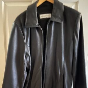 Black leather jacket